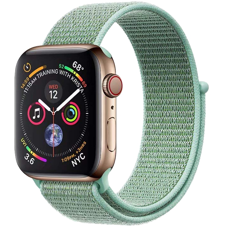 Ремешок для Apple Watch 38 мм / 40 мм нейлоновый, мятный