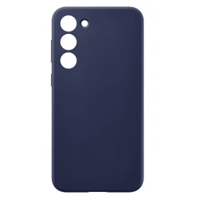 Накладка Silicone Case Logo для Samsung Galaxy S23, Тёмно-синяя