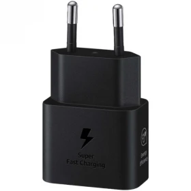 Сетевое зарядное устройство Samsung USB-C 25W, Чёрное (EP-T2510NBEGWW)