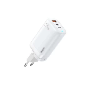 Сетевое зарядное устройство Remax 65W Gan Tech Charge 2*USB C PD+1*USB QC, Белое (RP-U55)