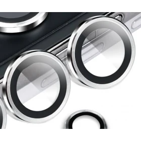 Защитное стекло на камеру Anank AR Circle Lens Guard для Samsung S23, Серебристое