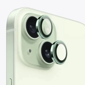 Защитное стекло на камеру Wiwu Lens Guard для iPhone 15/15 Plus, Зелёное