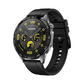 Умные часы Huawei Watch GT 4 46mm, Чёрный/Чёрный фторэластомеровый ремешок (PNX-B19)