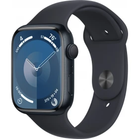 Apple Watch Series 9, 41 мм, алюминий цвета "тёмная ночь", спортивный ремешок "тёмная ночь", размер M/L (MR8X3)