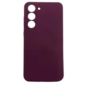 Накладка Silicone Case Logo для Samsung Galaxy S23, Винная