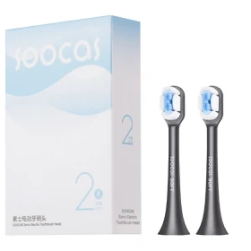 Сменные насадки для зубной щетки Soocare Soocas Soft X3/X3U/X5, Чёрный