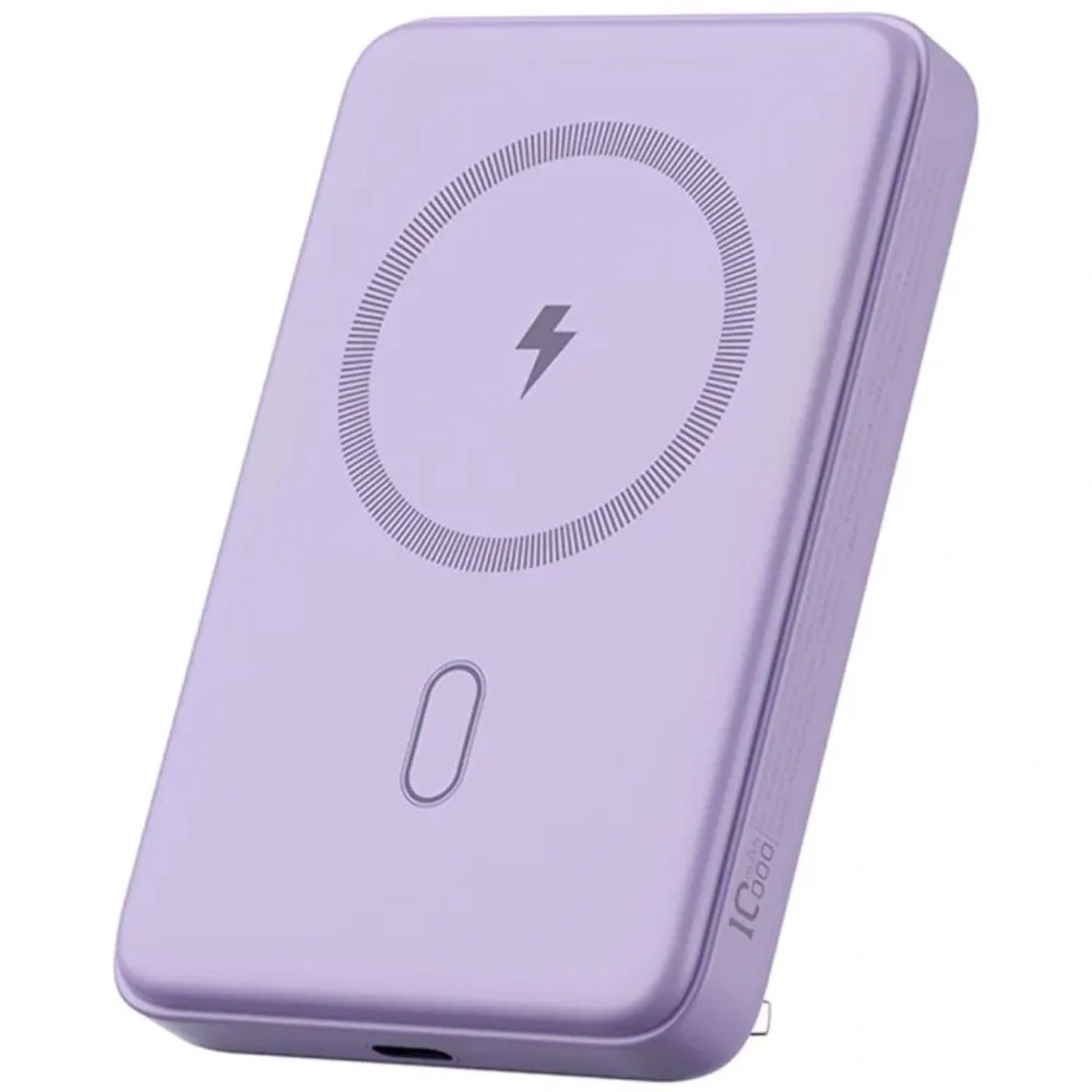 Внешний аккумулятор Wiwu Wi-P043 Magnetic Power Bank 10000 mAh 20W, Фиолетовый. Фото 1