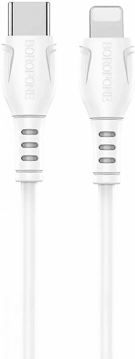 Кабель BX51 PD Type-C for Lightning 12W 2.4A 1m, White. Фото 1