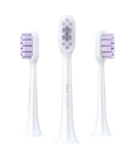 Сменные насадки для зубной щетки MiJia T301/T302/T501/T501C Sensitive 3 шт. MBS306, Белые (BHR6327CN). Фото 1