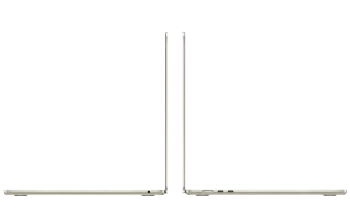 Ноутбук Apple MacBook Air 15" 2026 512 Гб Сияющая звезда (MDVD4) (M5, 10C CPU/10C GPU, 16Гб, 512Гб SSD). Фото 6