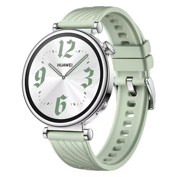 Умные часы Huawei Watch GT 4 41mm, Зелёный/Зелёный фторэластомеровый ремешок (ARA-B19). Фото 1