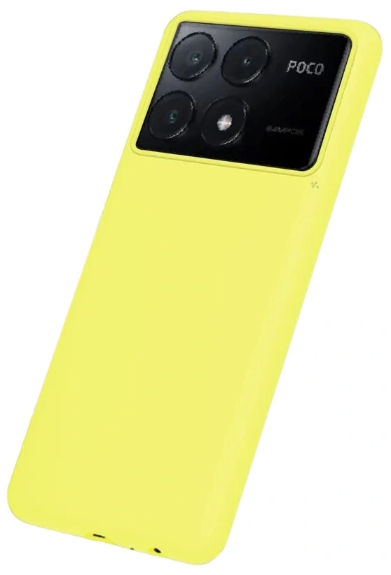 Накладка Silicone Case Logo для Poco X6 Pro 5G, Жёлтая. Фото 1