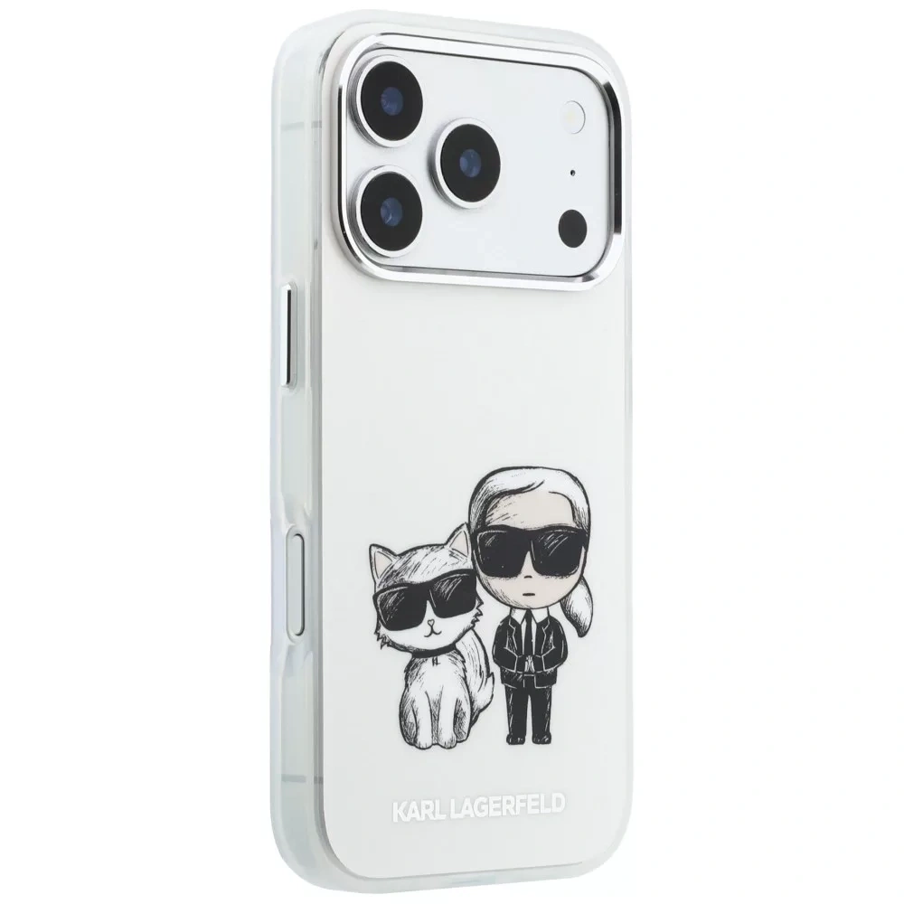 Накладка Lagerfeld для iPhone 18 Pro Max/17 Pro Max IML Sketch Karl&Choupette body Met cam Hard (MagSafe), Beige (KLHMP18X6HKCIDE). Фото 4