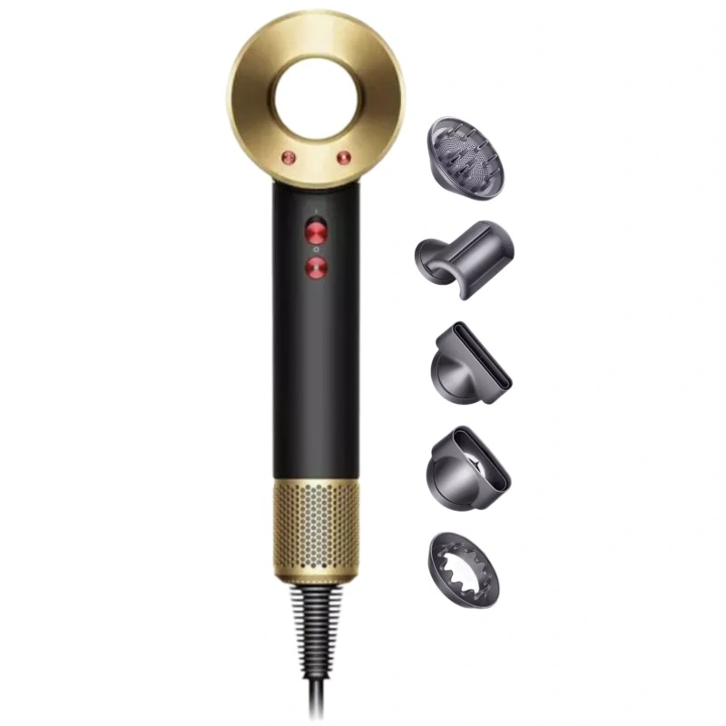 Фен для волос SenCiciMen Hair Dryer HD15, Black/Gold (5 насадок). Фото 1