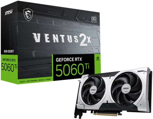 Видеокарта MSI GeForce RTX 5060 Ti VENTUS 2X PLUS 8GB GDDR7 128 bit PCIe 5.0. Фото 5