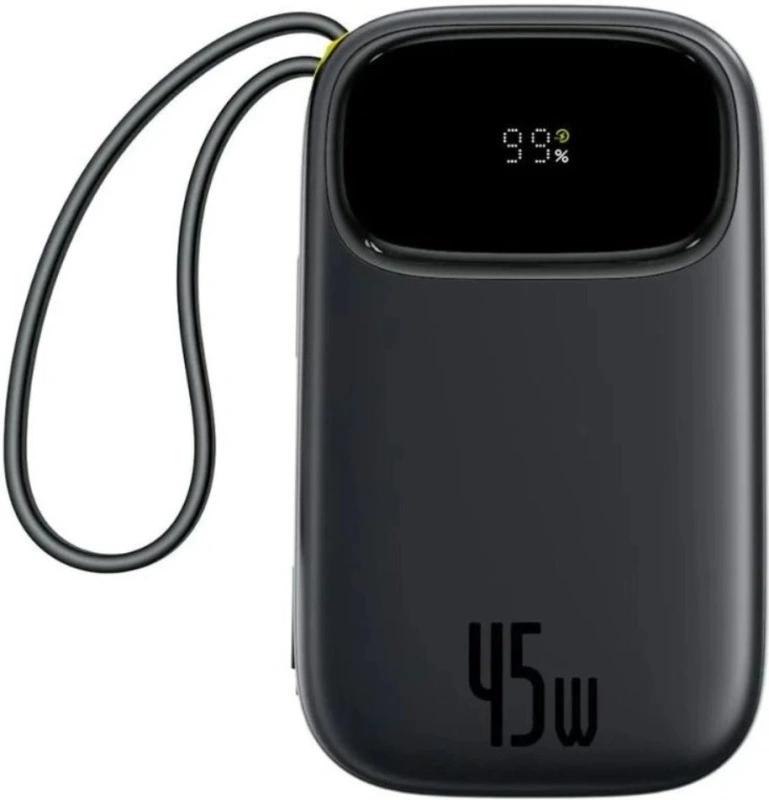 Внешний аккумулятор Baseus EnerFill FC31 10000mAh Qpow 3 45W, Чёрный (E0028C00). Фото 2