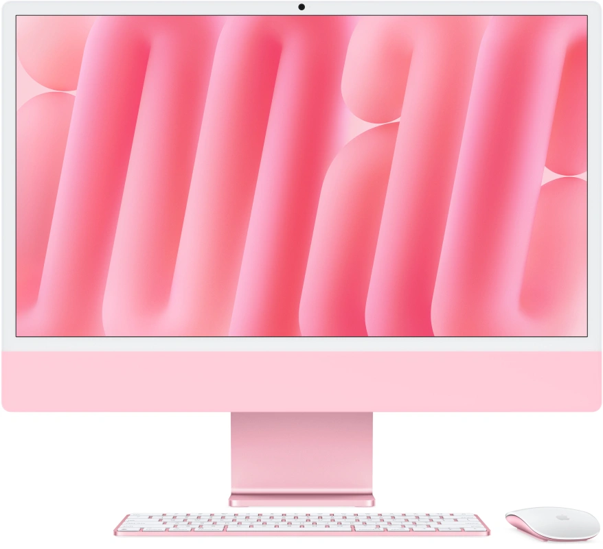 Apple iMac 24" Retina 4,5K, (MWV43) (M4, 10C CPU, 10C GPU, 16 ГБ, 256 ГБ SSD, 2024), Pink. Фото 1