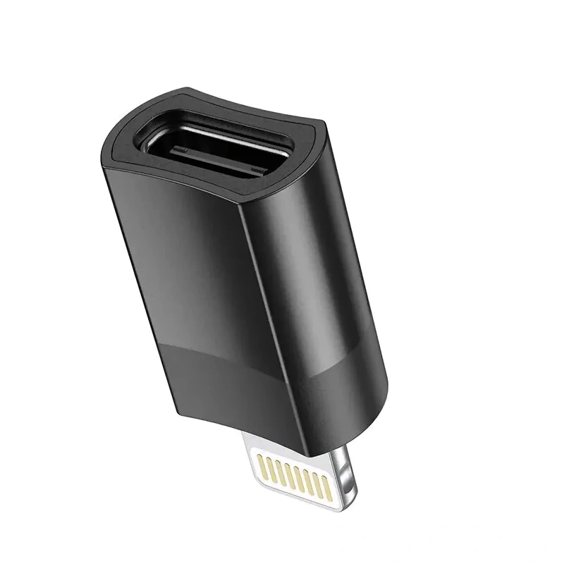 Переходник Hoco UA17 OTG Lightning to Type-С, Чёрный. Фото 1