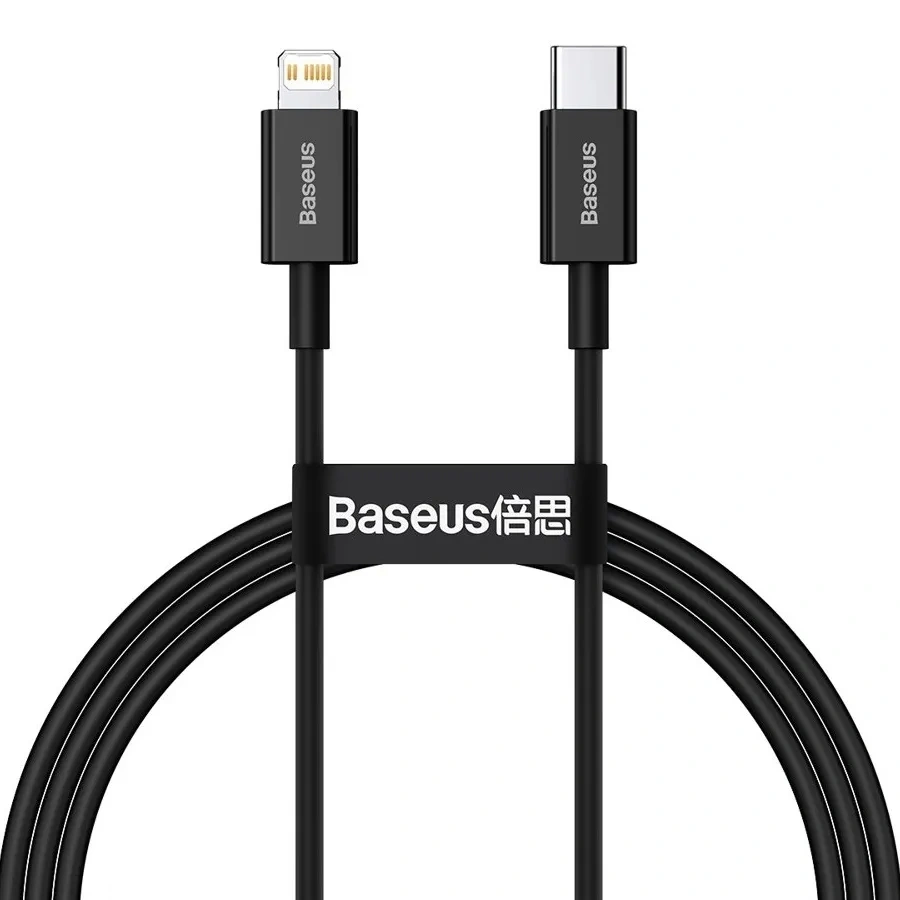 Кабель Baseus Superior Series Fast Charging Data Cable Type-C to iP PD 20W 1m, Чёрный (CATLYS-A01). Фото 1