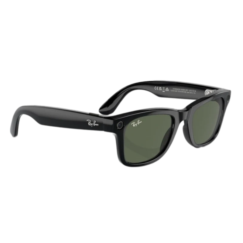 Умные очки Ray Ban Wayfarer RW4008 Matte Black/Graphite Green Transition 155-53mm (601S1M53). Фото 4