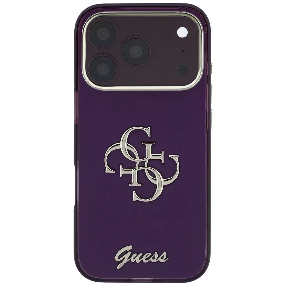 Накладка Guess для iPhone 18 Pro Max / 17 Pro Max IML 4G Big and Script metal logo & Cam Hard, Burgundy (GUHCP18X5HC4MLSU). Фото 2