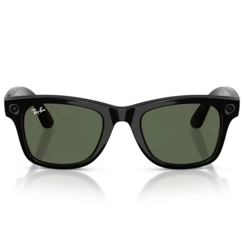 Умные очки Ray Ban Wayfarer (Gen 2) RW4012 Глянцевый чёрный/Зелёный фотохром L 155-53mm (601/7153). Фото 2