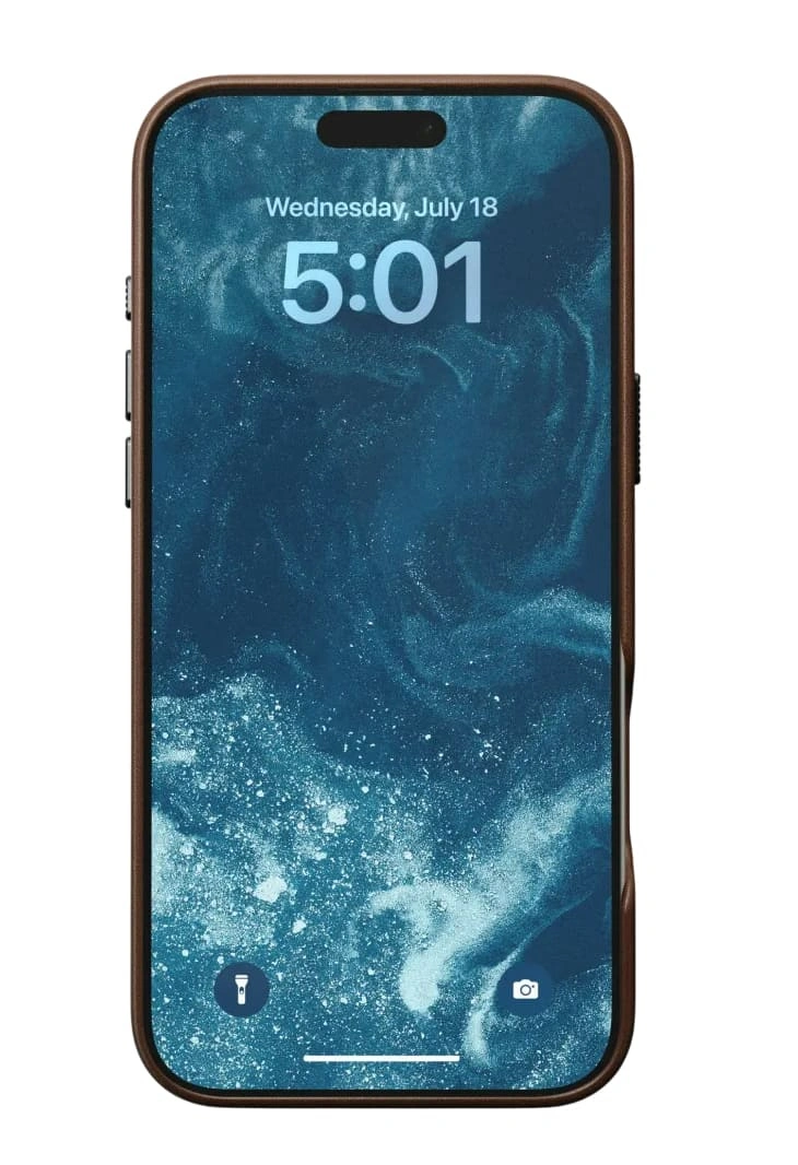 Накладка Nomad Traditional Leather Case With MagSafe для iPhone 16 Pro Max, Brown (NM01389385). Фото 3