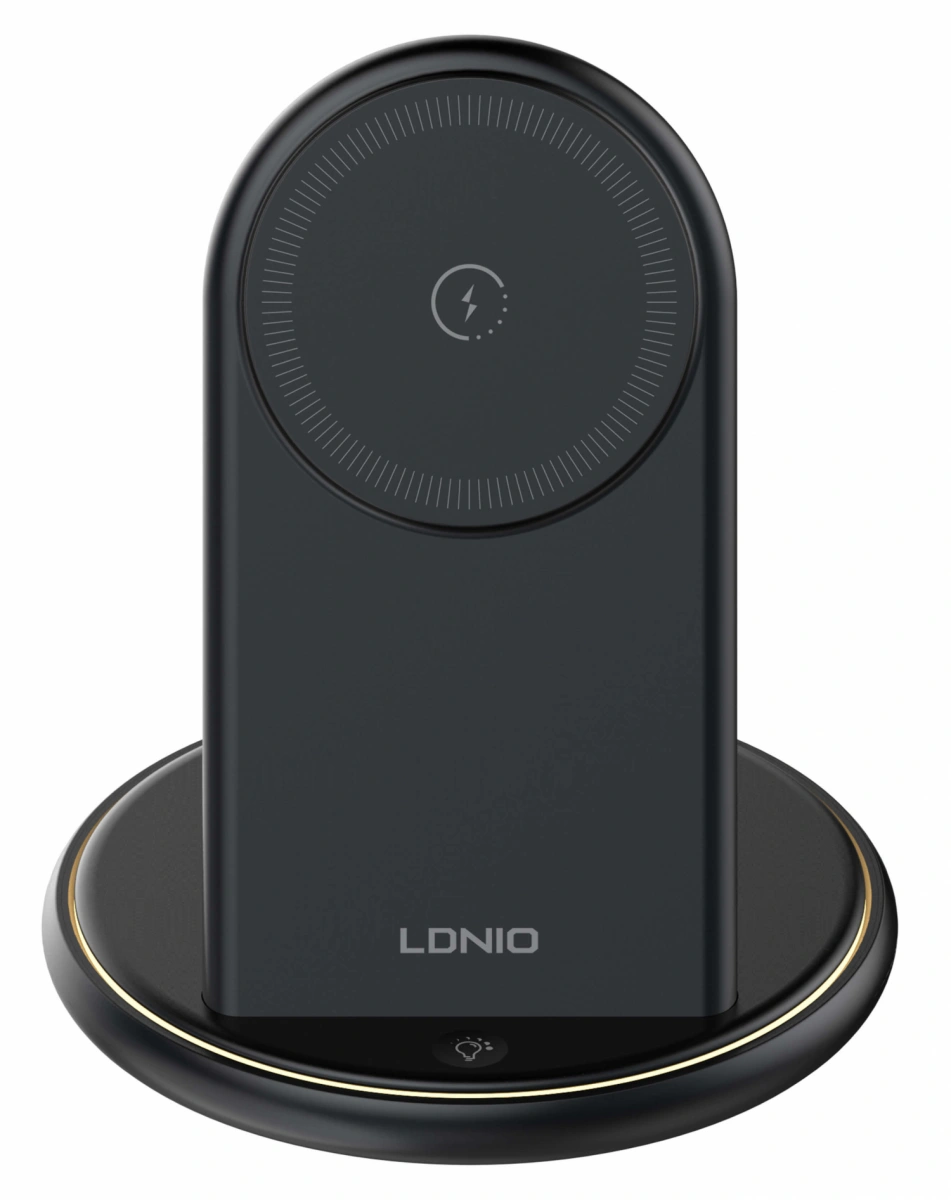 Беспроводное зарядное устройство LDNIO 5 IN 1 Desktop Wireless Charging Station 15W, Чёрное WL02. Фото 6