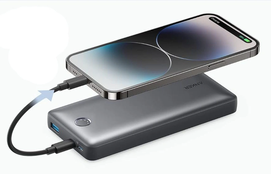 Внешний аккумулятор Anker 535 PD30W 20000mAh, Чёрный (A1366). Фото 2