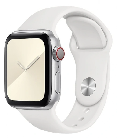 Ремешок силиконовый для Apple Watch 38/40/41/42мм, Белый. Фото 1