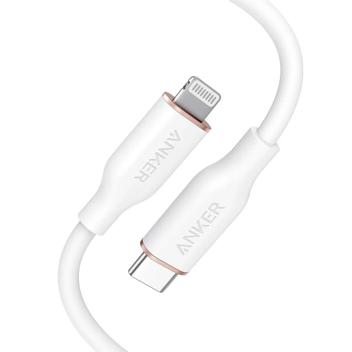 Кабель Anker PowerLine III Flow USB-C with Lightning Connector 0.9м, White (A8662621). Фото 1