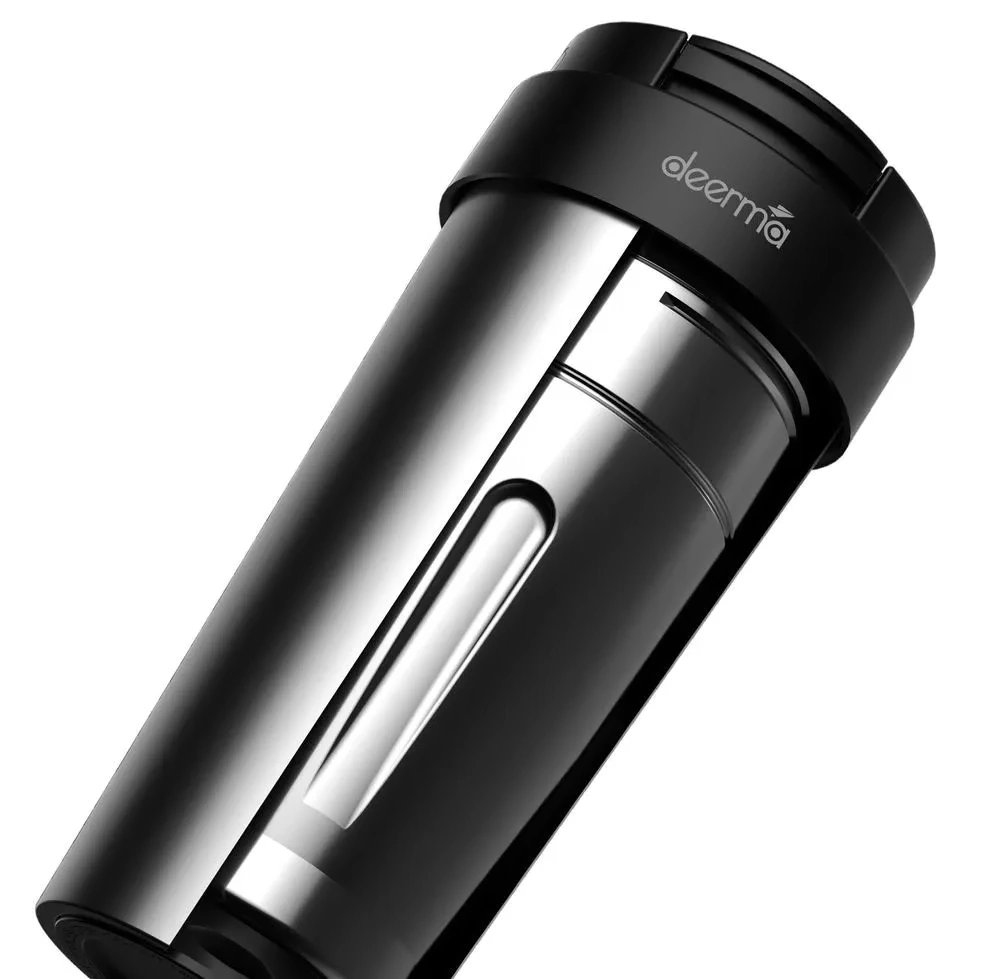 Блендер портативный Deerma Insulation Juice Cup (DEM-NU08), Серебристый. Фото 4