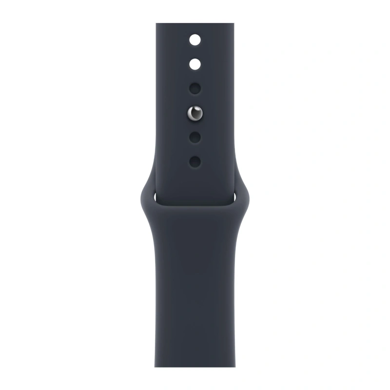 Умные часы Apple Watch Series 12 GPS, 42мм, Серый космический алюминиевый корпус, спортивный ремешок тёмно-синего цвета, размер S/M 130-180 мм (MJE74). Фото 3
