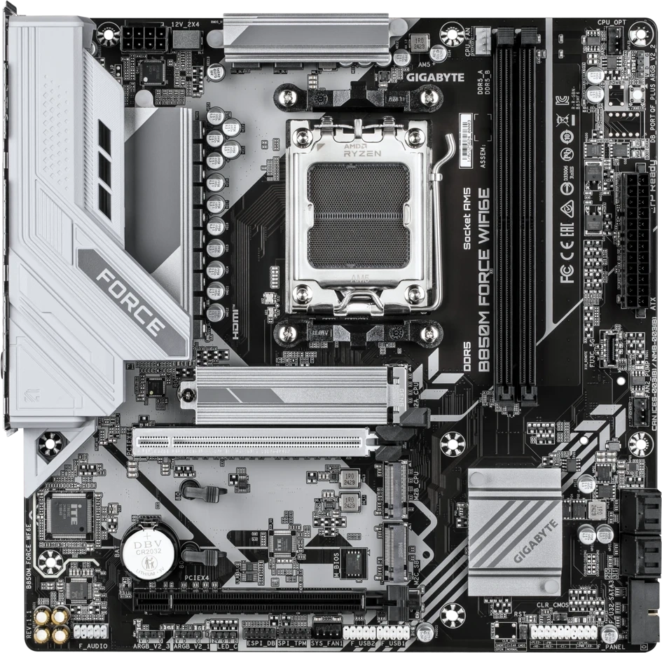 Материнская плата Gigabyte B850M FORCE WF6E (AM5, mATX). Фото 1
