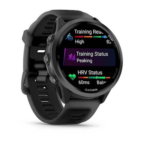 Умные часы Garmin Forerunner 570 42mm Slate Gray Aluminum with Translucent Black Silicone (010-02970-40). Фото 3