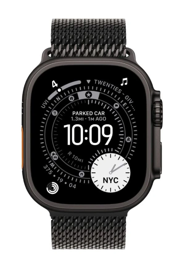 Apple Watch Ultra 3 (2025) GPS+Cellular 49mm, Black Titanium ремешок Black Titanium Milanese Loop", размер M 145–190 mm (MF1Q4). Фото 2
