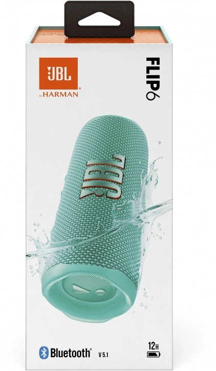 Беспроводная акустика JBL Flip 6, Teal (JBLFLIP6TEAL). Фото 7
