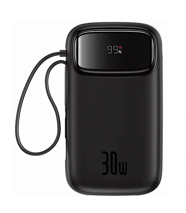 Внешний аккумулятор Baseus 30W 10000mAh QPow, Чёрный (P10055008113-00). Фото 2