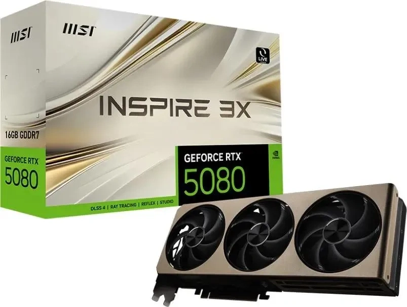 Видеокарта MSI GeForce RTX 5080 INSPIRE 3X 16GB GDDR7 256 bit PCIe 5.0. Фото 5