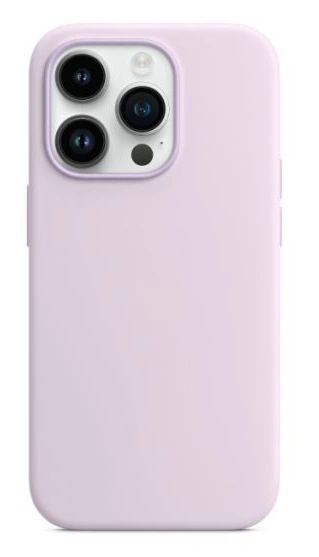 Накладка Silicone Case для iPhone 15 Pro, Бледно-лиловая. Фото 1