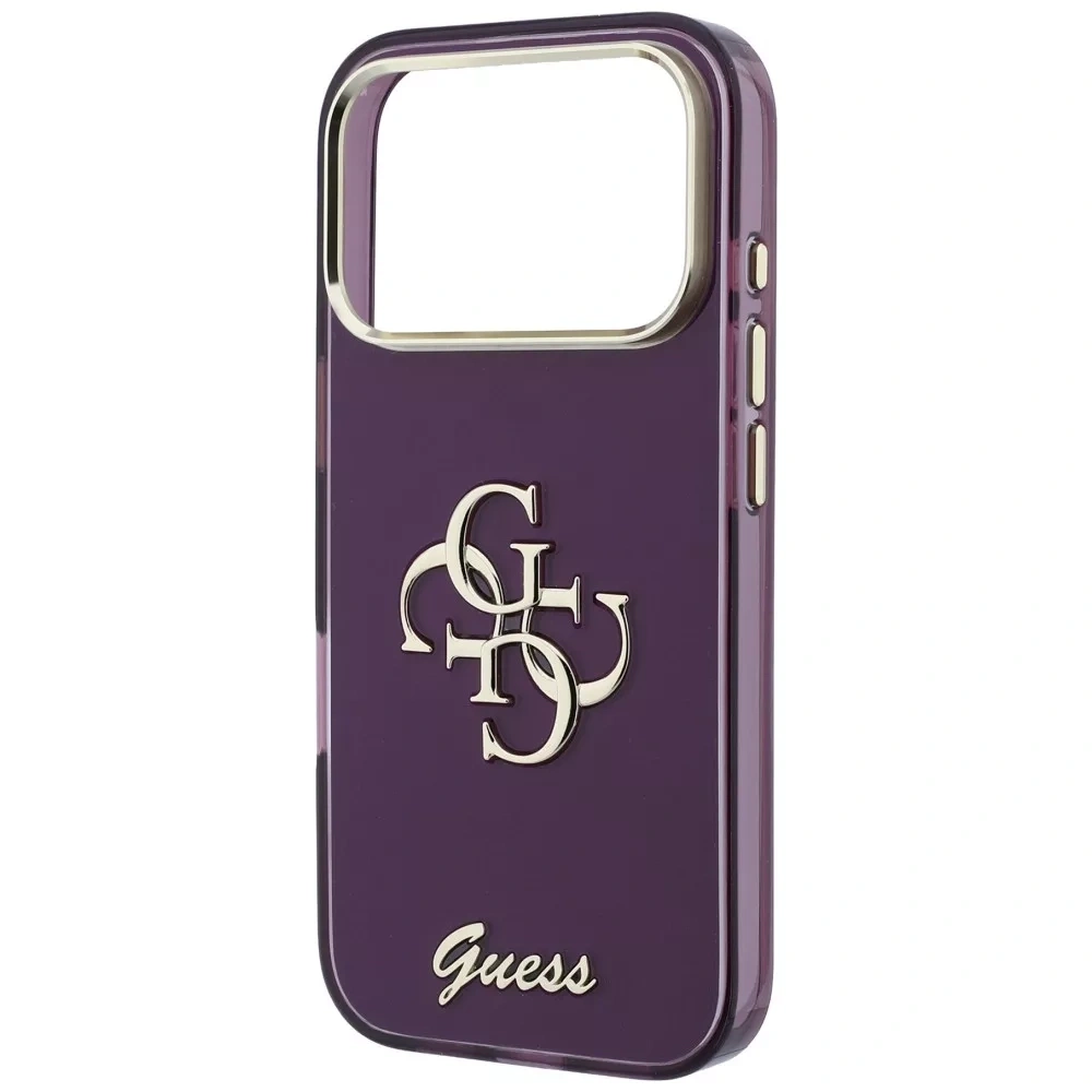 Накладка Guess для iPhone 18 Pro Max / 17 Pro Max IML 4G Big and Script metal logo & Cam Hard, Burgundy (GUHCP18X5HC4MLSU). Фото 5