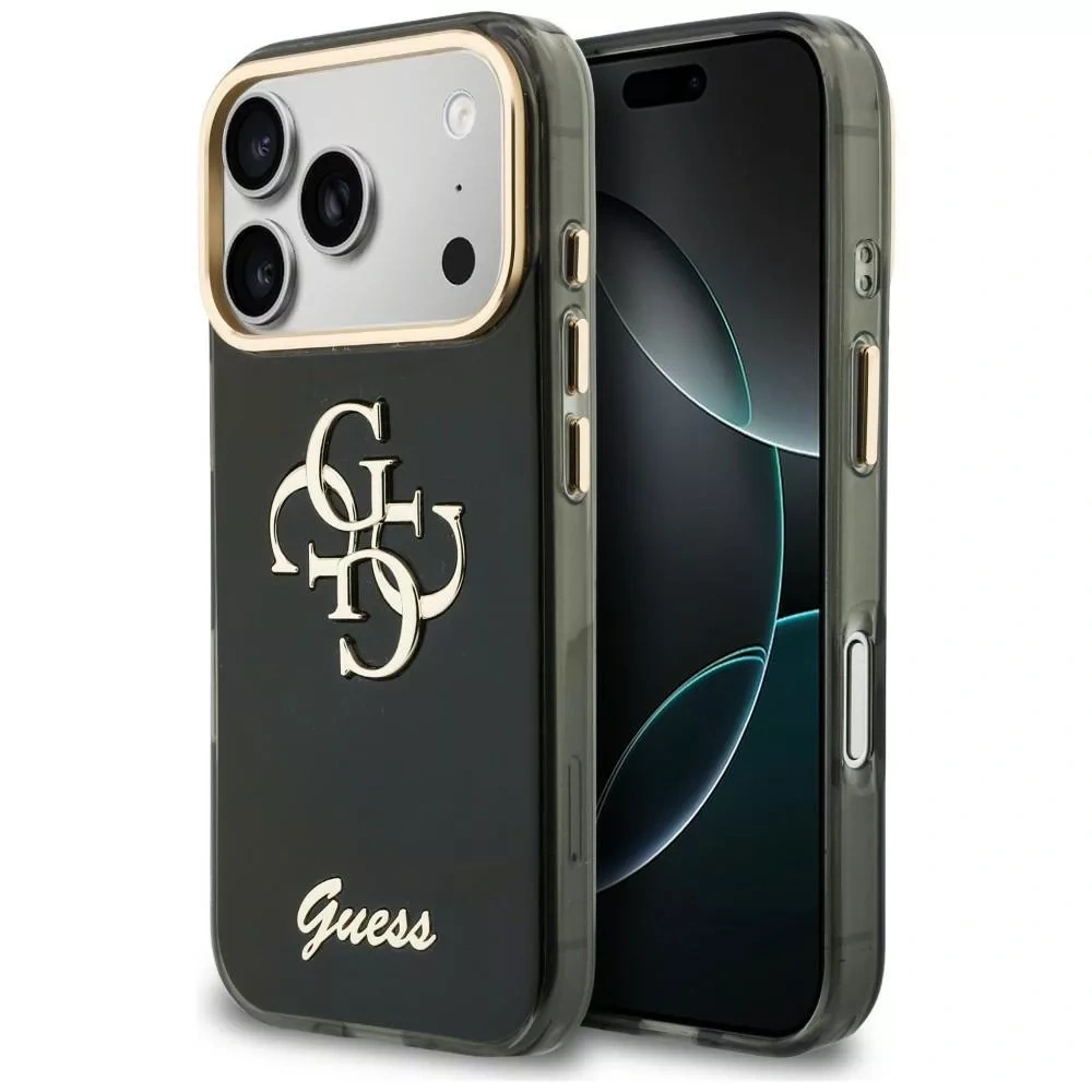 Накладка Guess для iPhone 18 Pro / 17 Pro IML 4G Big and Script metal logo & Cam Hard, Black (GUHCP18L5HC4MLSK). Фото 1