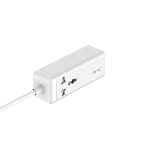 Сетевое зарядное устройство LDNIO 2500W Desktop Power Strip 2 USB-C + 2 USB-A 65W, Белый. Фото 3