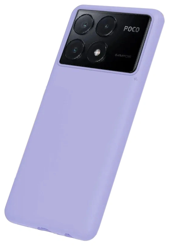 Накладка Silicone Case Logo для Poco X6 Pro 5G, Лиловая. Фото 1