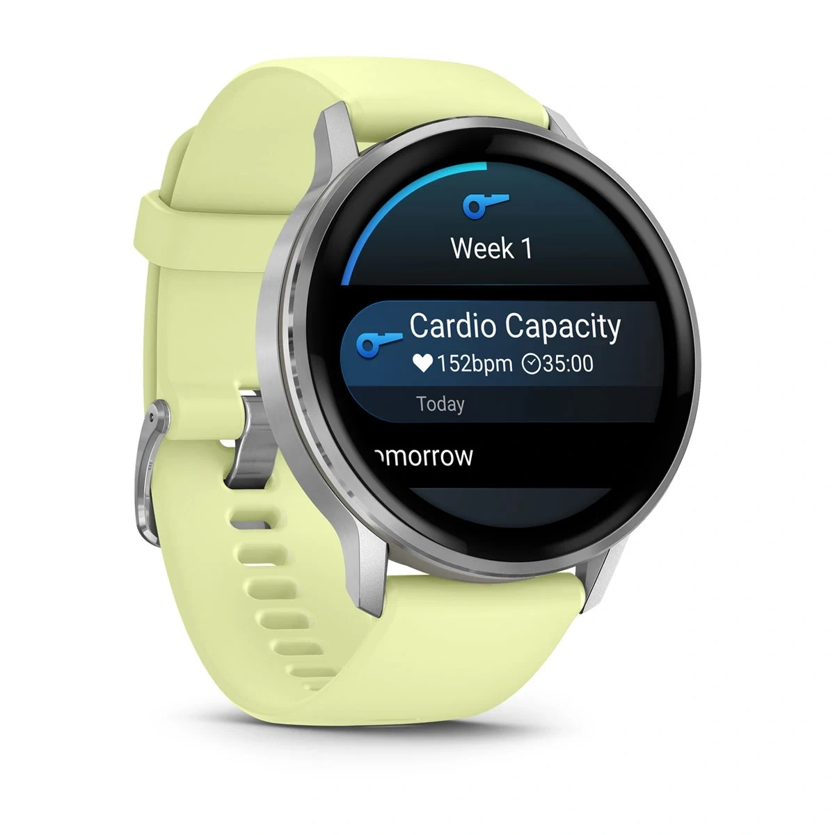 Умные часы Garmin Venu 4 45mm Silver with Citron Silicone Band (010-03014-42). Фото 2