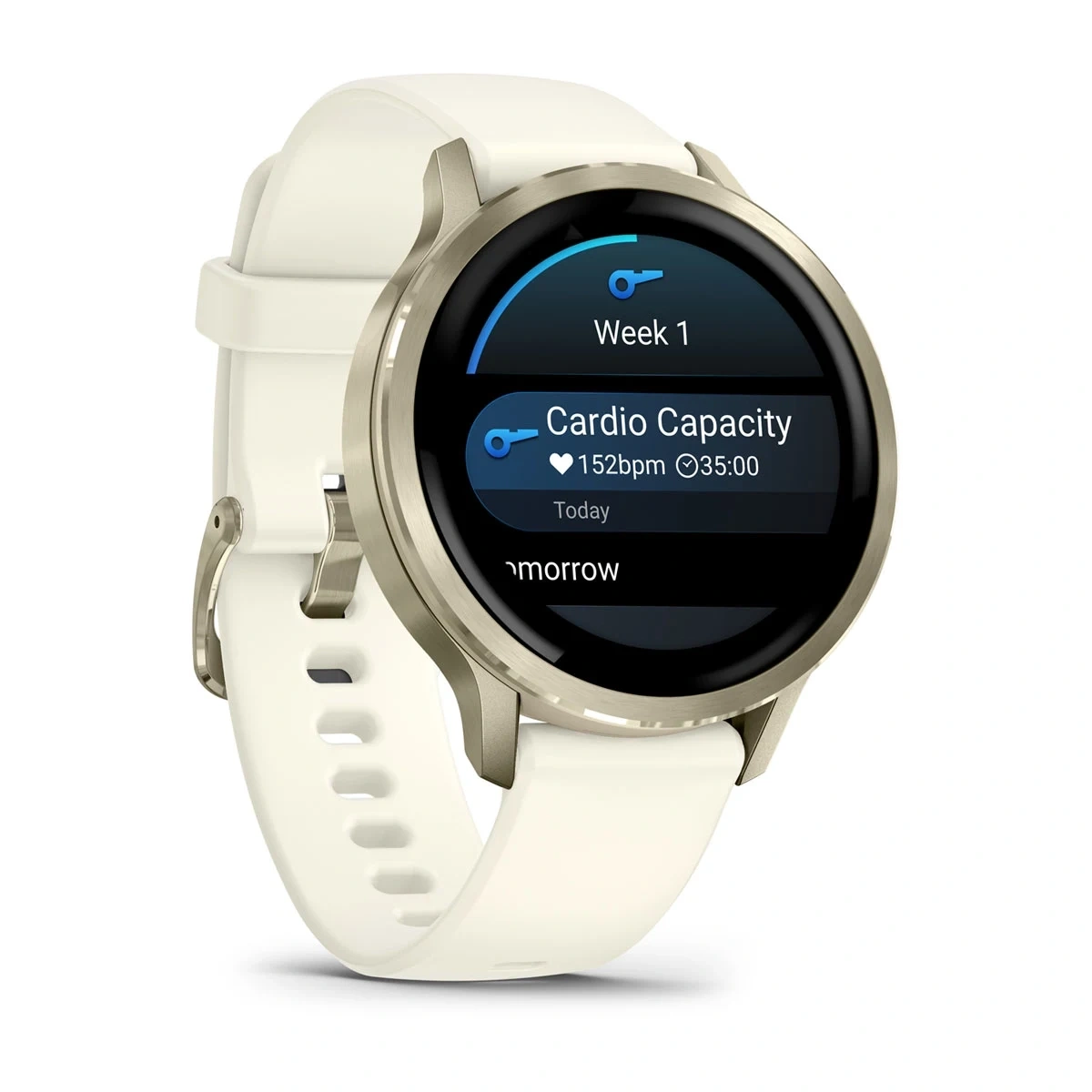 Умные часы Garmin Venu 4 41mm Lunar Gold with Bone Silicone Band (010-03013-40). Фото 3