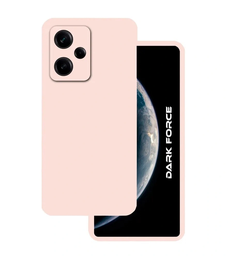 Накладка Silicone Case Logo для Redmi Note 12, Пудровая. Фото 1