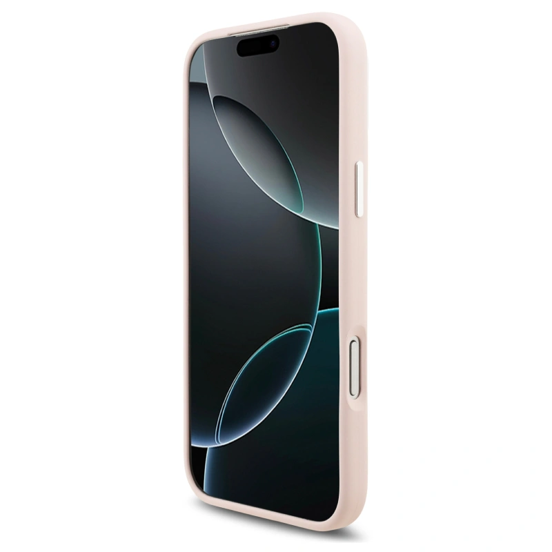 Накладка Lagerfeld для iPhone 17 Pro Max Liquid Silicone Initials Metal Logo & Camera Hard, Розовая (KLHCP17XSMCKLMCLP). Фото 5