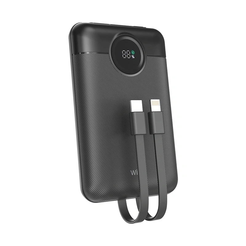 Внешний аккумулятор Wiwu 22.5W 10000 mAh PD Dual Cable, Black (Wi-P022). Фото 1