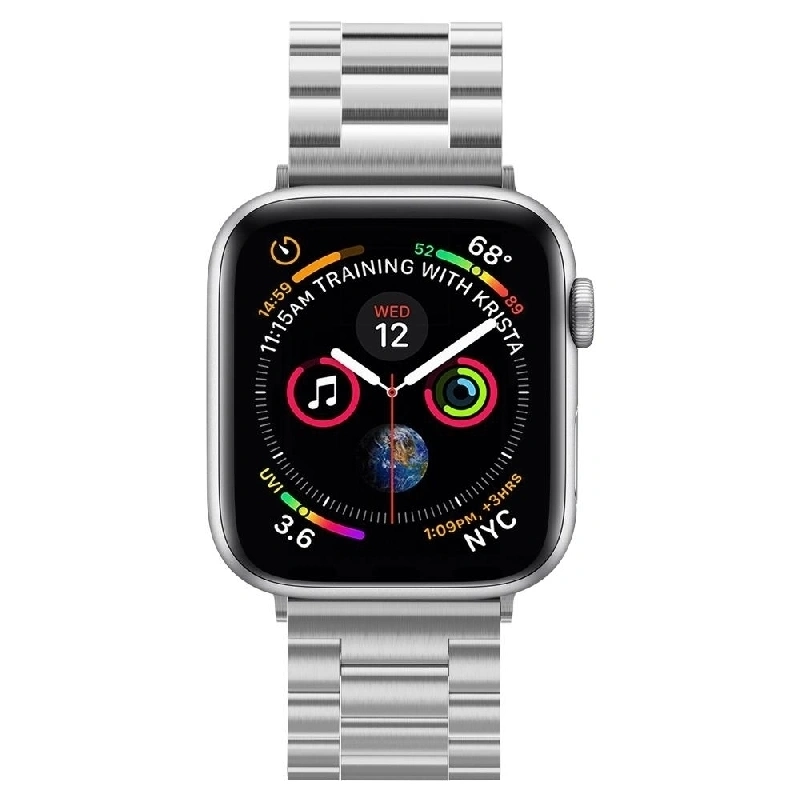 Ремешок Spigen Modern Fit для Apple Watch 44/45/46/49мм, Серебристый (062MP25404). Фото 2